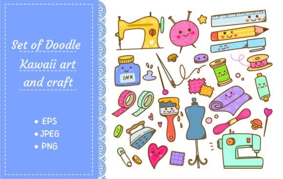 Download Art and Craft Supplies Doodle, DIY Tools - Diy Collection