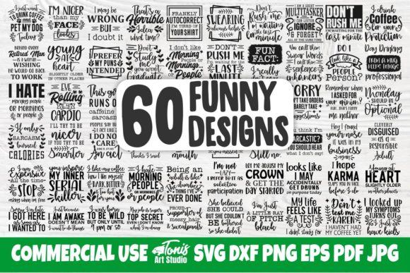 Download Funny Quotes Svg Bundle | 60 Designs - Fun Collection