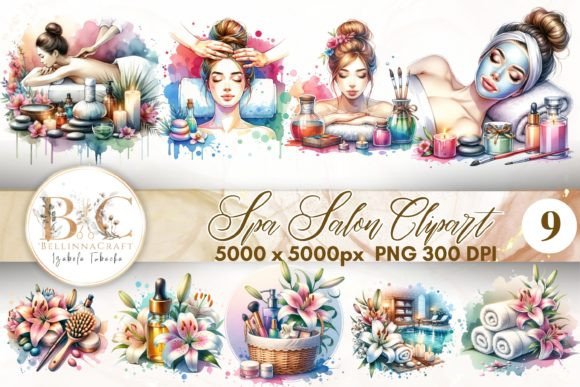 Download Watercolor Spa Salon Clipart - Salon Collection