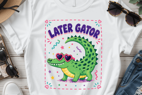 Download Later Gator PNG, Funny Animal Kids Shirt - Fun Collection